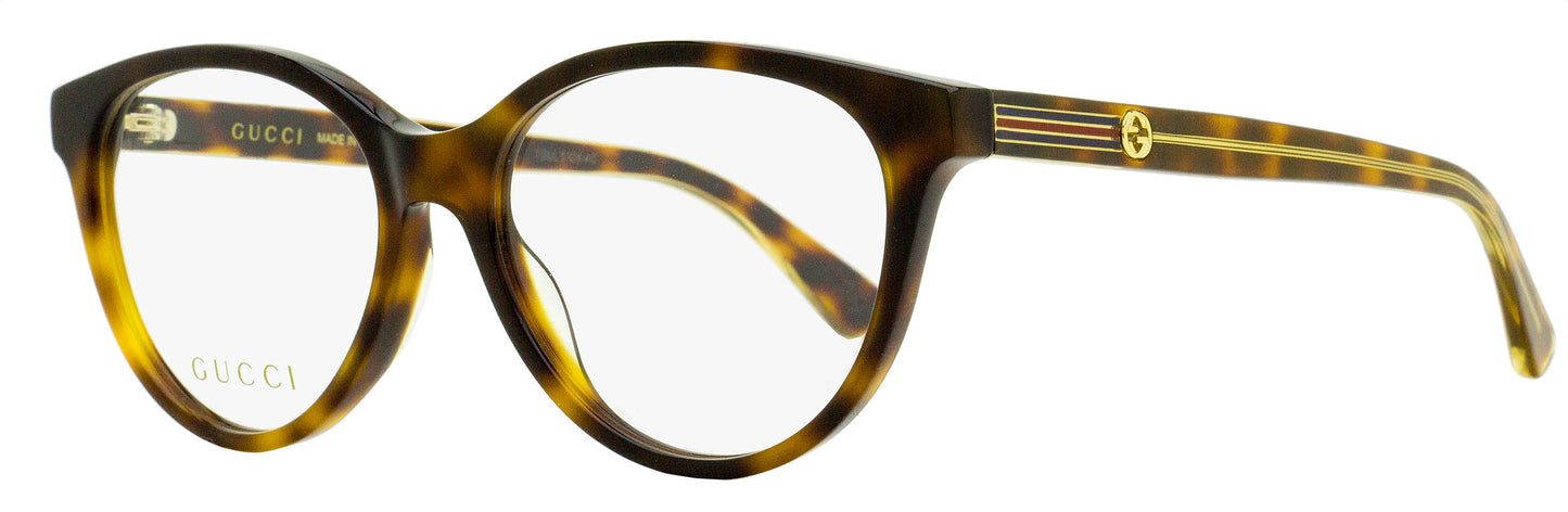 Gucci Sylvie Oval Eyeglasses GG0379O 003 Havana 52mm