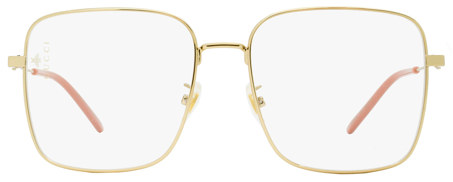 Gucci Square Eyeglasses GG0445O 001 Gold/Pink 56mm 0445