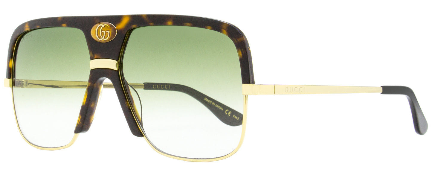 Gucci Navigator Sunglasses GG0478S 002 Gold/Havana 59mm 478