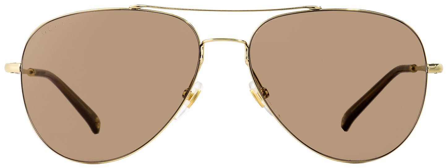 Gucci Pilot Sunglasses GG0500S 006 Gold 59mm 0500