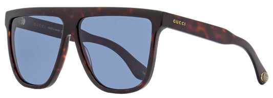 Gucci Flat Top Sunglasses GG0582S 002 Havana 61mm 582