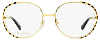 Gucci Oval Eyeglasses GG0596OA 003 Gold/Black 58mm 0596