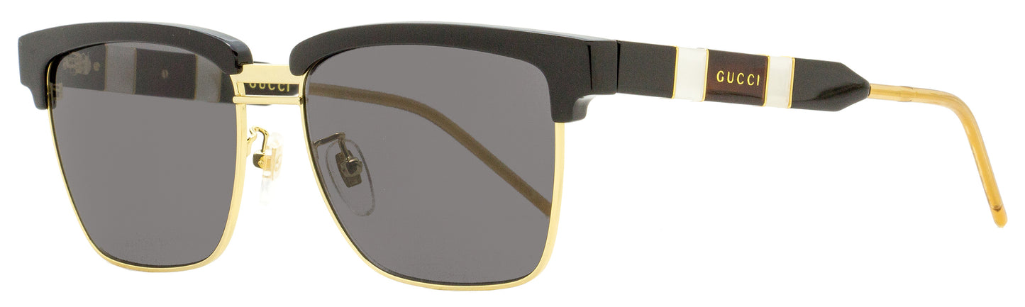 Gucci Square Sunglasses GG0603S 001 Black/Gold 56mm 0603