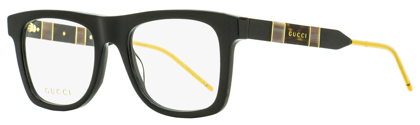 Gucci Rectangular Eyeglasses GG0604O 001 Black/Gold 53mm