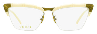 Gucci Bamboo Signature Eyeglasses GG0660O 002 Ivory/Antique Gold 58mm