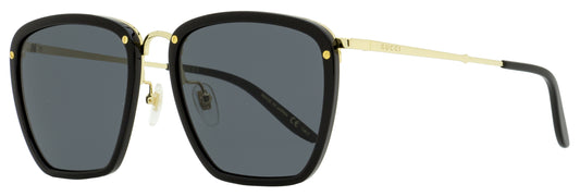 Gucci Square Sunglasses GG0673S 001 Gold/Black 56mm 673