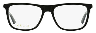 Gucci Classic Rectangular Eyeglasses GG0691O 001 Black/Ruthenium 54mm