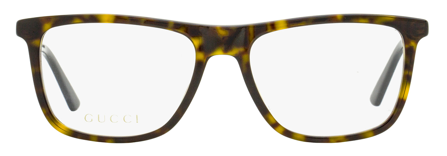 Gucci Classic Rectangular Eyeglasses GG0691O 002 Havana/Gold 54mm