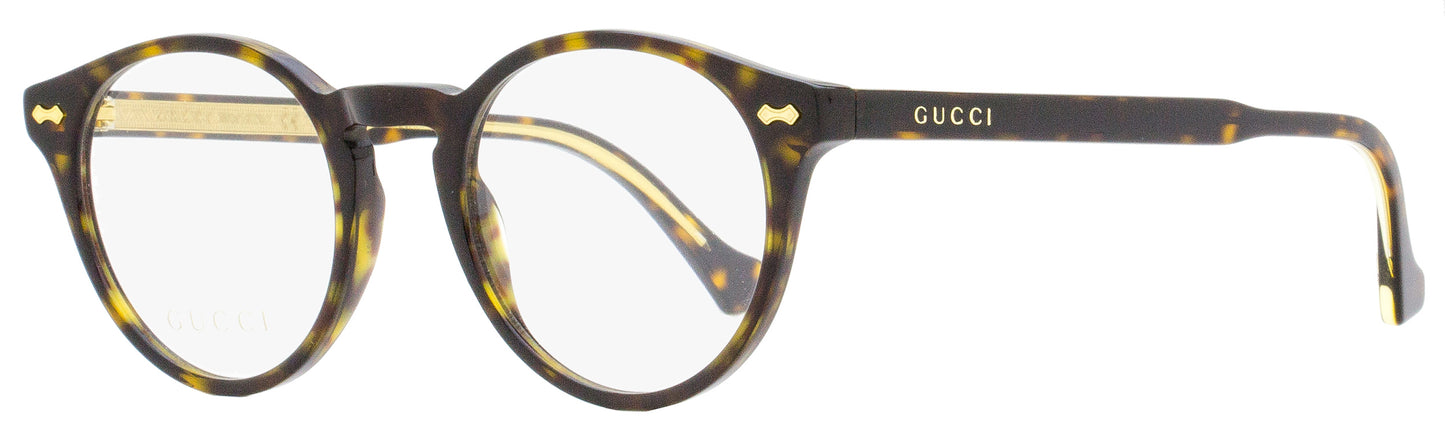 Gucci Pantos Eyeglasses GG0738O 002 Havana/Gold 48mm 738