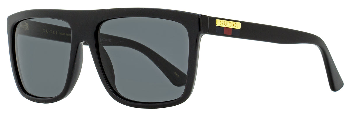 NEW Gucci GG0748S 001 Black Gray Rectangle Unisex Sunglasses Gucci GG0748S 001 Sunglasses - US main image 3