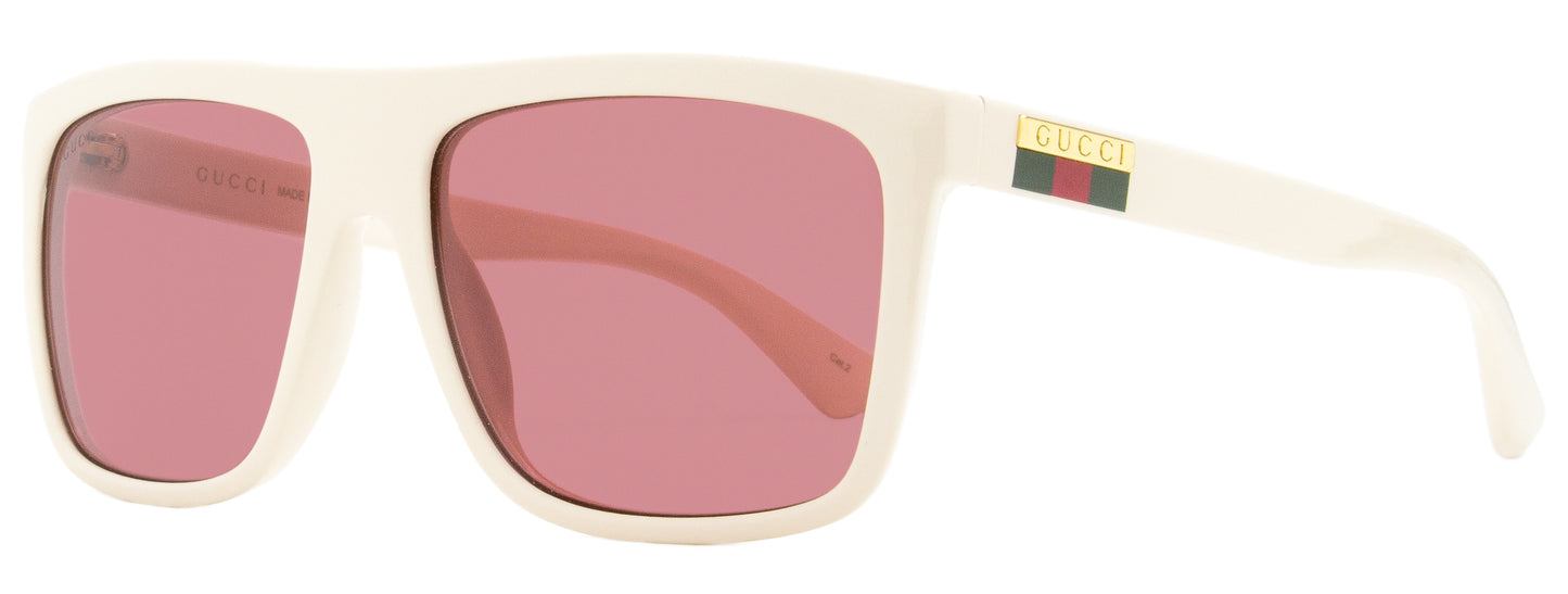 Gucci Rectangular Sunglasses GG0748S 004 Cream 59mm 748