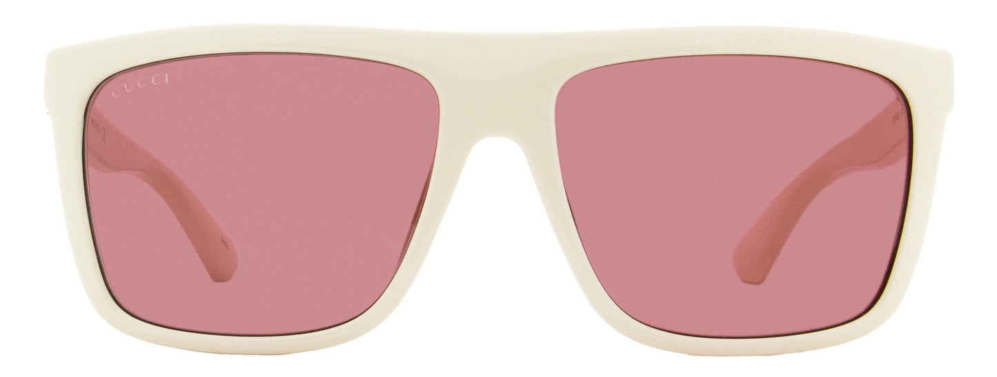 Gucci Rectangular Sunglasses GG0748S 004 Cream 59mm 748