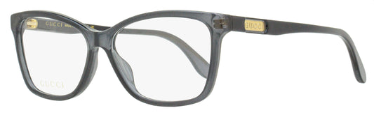 Gucci Rectangular Eyeglasses GG0792O 004 Transparent Gray 55mm