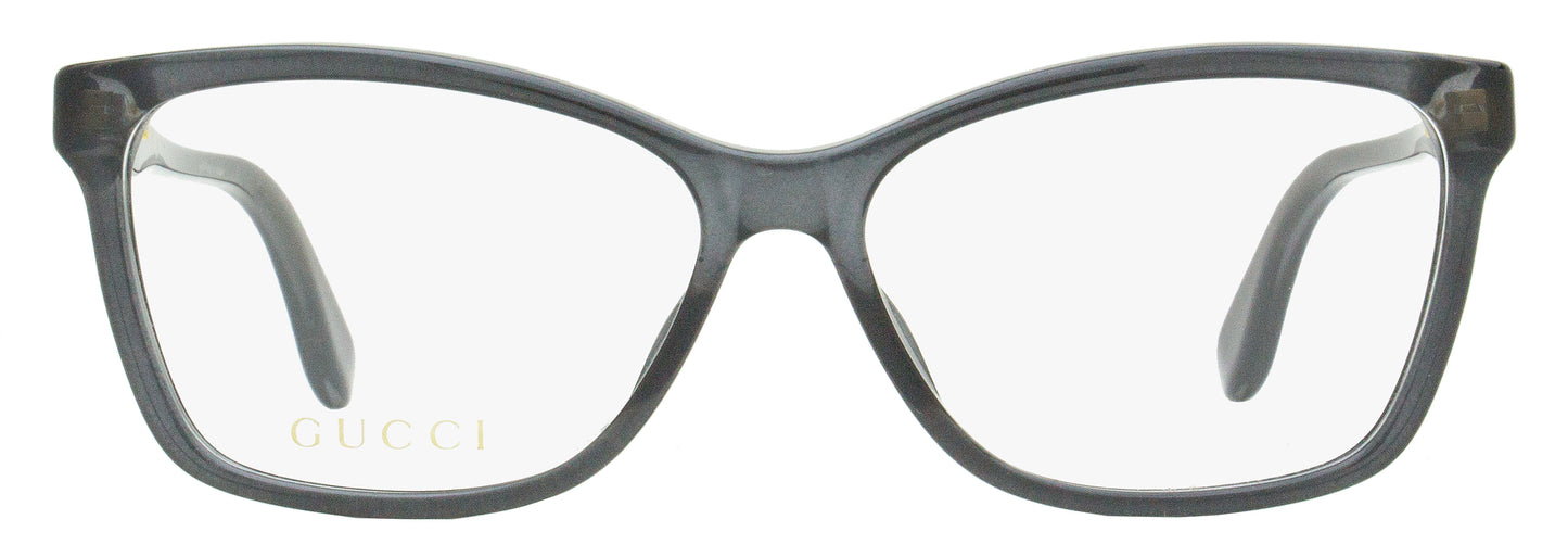 Gucci Rectangular Eyeglasses GG0792O 004 Transparent Gray 55mm