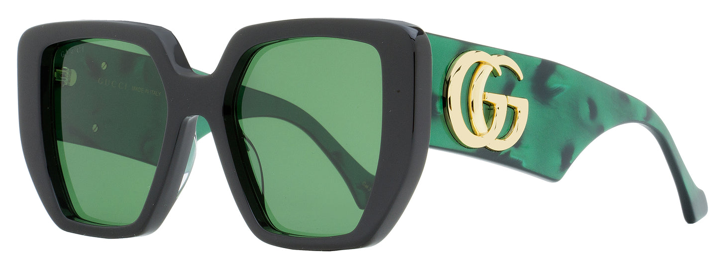 Gucci Geometric Sunglasses GG0956S 001 Black/Green 54mm 956