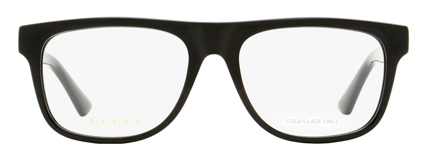 Gucci Flat Browline Eyeglasses GG1117O 001 Black 56mm