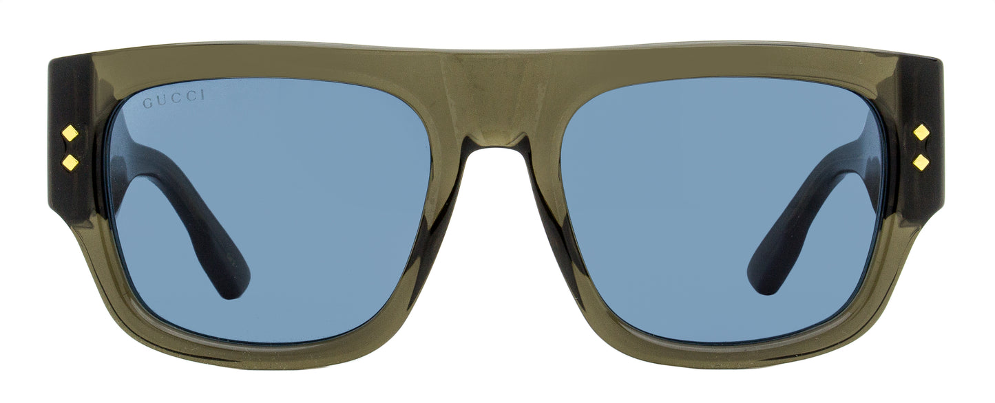 Gucci Vintage Flat Top Sunglasses GG1262S 003 Transparent Gray 54mm