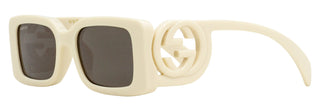 Gucci Rectangular Maxi GG Sunglasses GG1325S 002 White 54mm