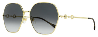 Gucci Horsebit Geometric  Sunglasses GG1335S 001 Gold 62mm