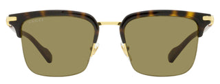 Gucci Semi-Rimless Browline Sunglasses GG1363S 002 Havana/Gold 53mm