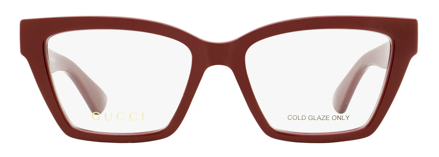 Gucci Squared Cat-Eye Eyeglasses GG1715O 003 Burgundy 53mm