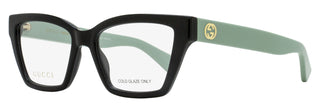 Gucci Squared Cat-Eye Eyeglasses GG1715O 004 Black/Green 53mm