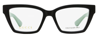 Gucci Squared Cat-Eye Eyeglasses GG1715O 004 Black/Green 53mm
