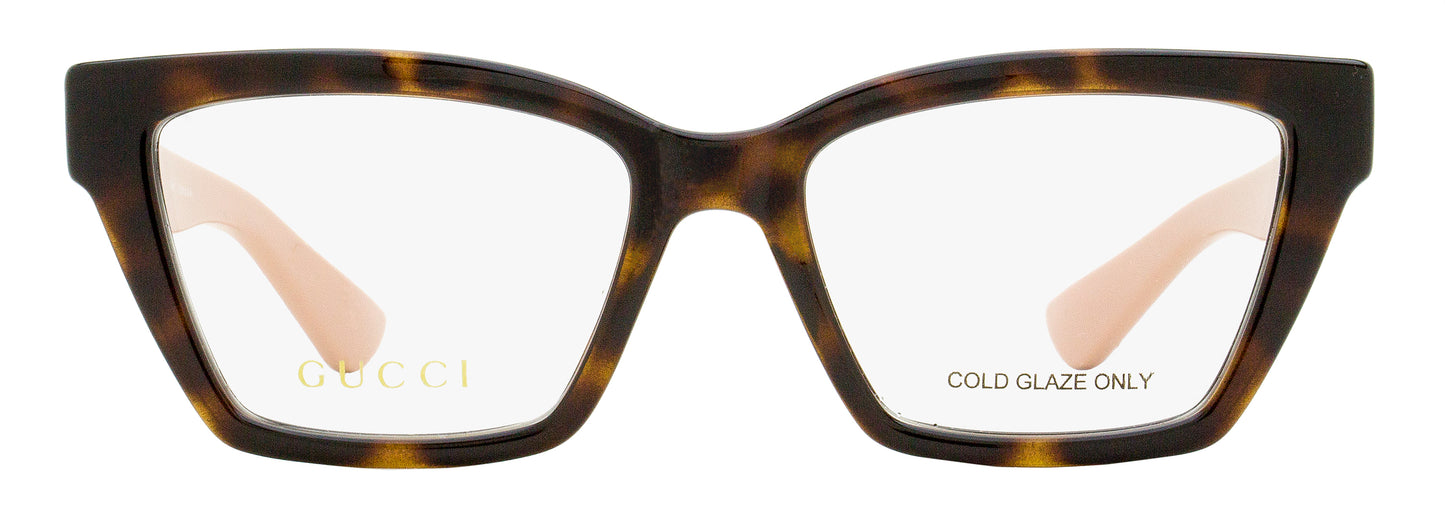 Gucci Squared Cat-Eye Eyeglasses GG1715O 005 Havana/Pink 53mm