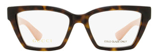 Gucci Squared Cat-Eye Eyeglasses GG1715O 005 Havana/Pink 53mm