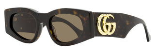 Gucci Tapered Oval Sunglasses GG1754S 002 Havana 52mm