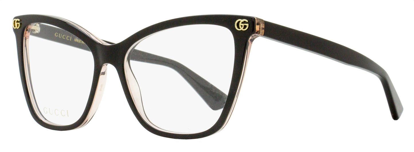 Gucci Emblem Butterfly Eyeglasses GG1817O 003 Black/Clear 55mm
