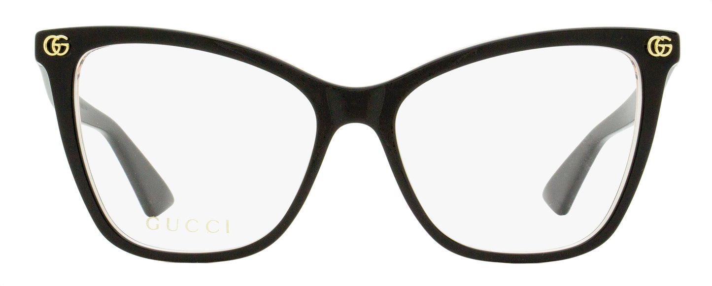 Gucci Emblem Butterfly Eyeglasses GG1817O 003 Black/Clear 55mm