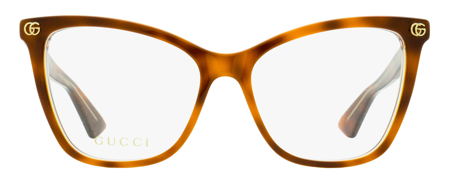 Gucci Emblem Butterfly Eyeglasses GG1817O 004 Havana/Clear 55mm