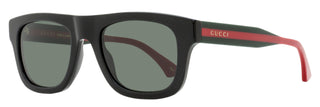 Gucci Soft Rectangular Sunglasses GG1991S 001 Black-Web 52mm