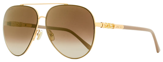 Jimmy Choo Pilot Sunglasses Gray/S BKUJL Gold/Nude 63mm