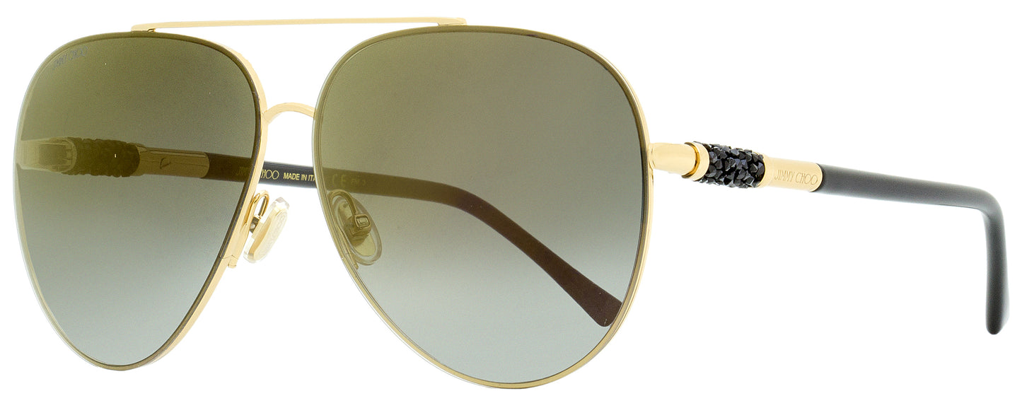 Jimmy Choo Pilot Sunglasses Gray/S RHLFQ Gold/Black 63mm