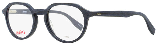 Hugo by Hugo Boss Oval Eyeglasses HG 0323 2WF Matte Blue/Wood Effect 50mm