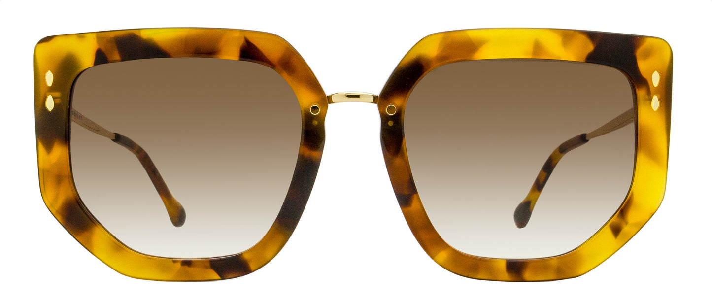 Isabel Marant Geometric Butterfly Sunglasses IM0149S 2IKHA Havana Gold 55mm
