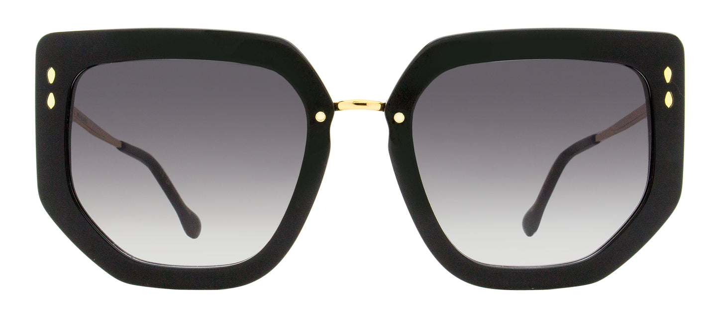 Isabel Marant Geometric Butterfly Sunglasses IM0149S 2M29O Black/Gold 55mm