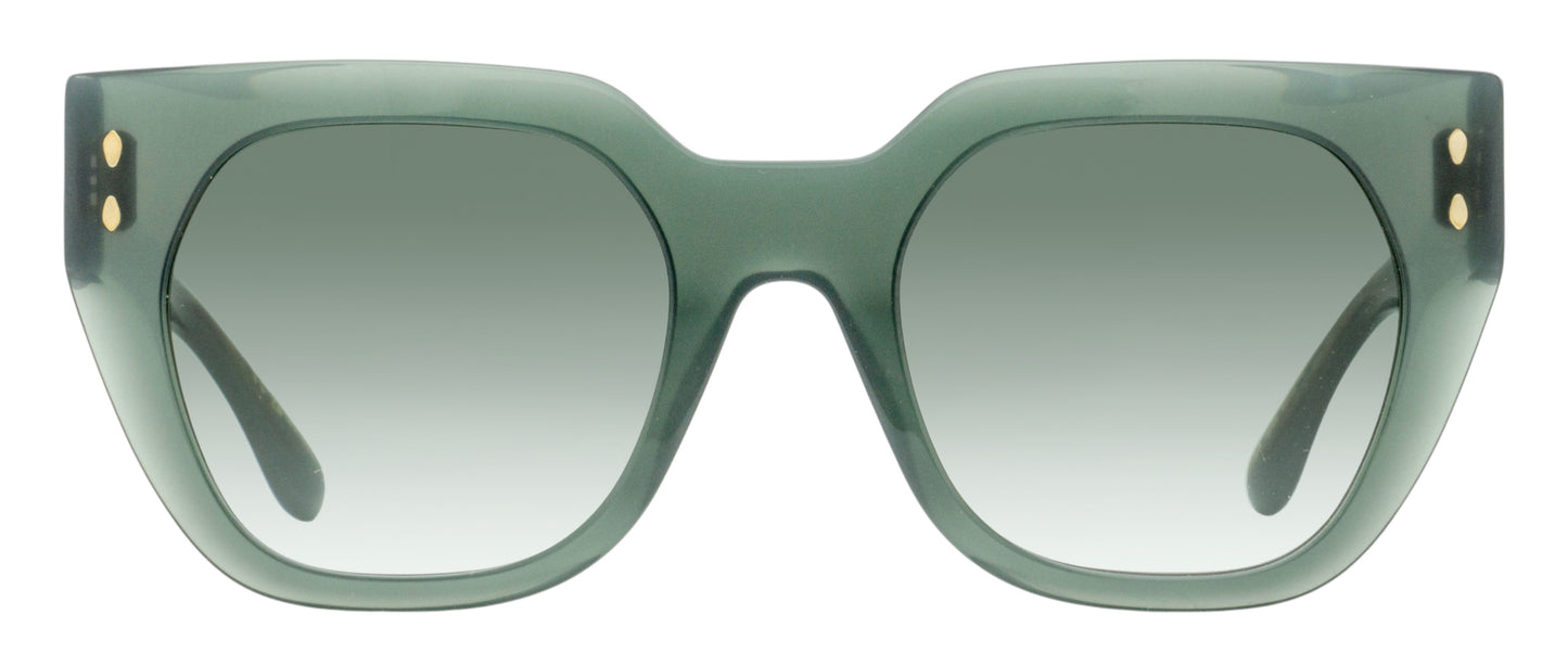 Isabel Marant Faceted Square Sunglasses IM0158/S 1ED9K Transparent Green 53mm
