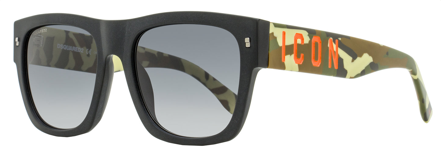 Dsquared2 Icon Square Sunglasses Icon 0004/S OHC9O Matte Black/Camo 55mm