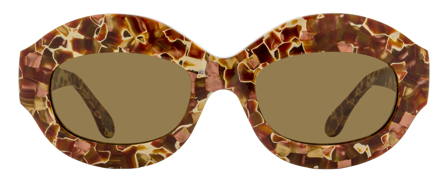 Marni Oval Sunglasses Ik Kil Cenote FN9 Lava 54mm