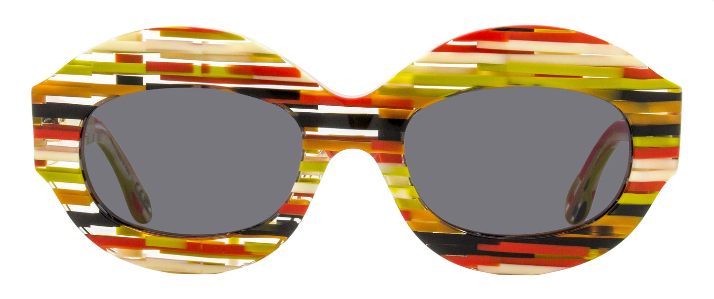 Marni Oval Sunglasses Ik Kil Cenote VJU Spacey Stripey 54mm