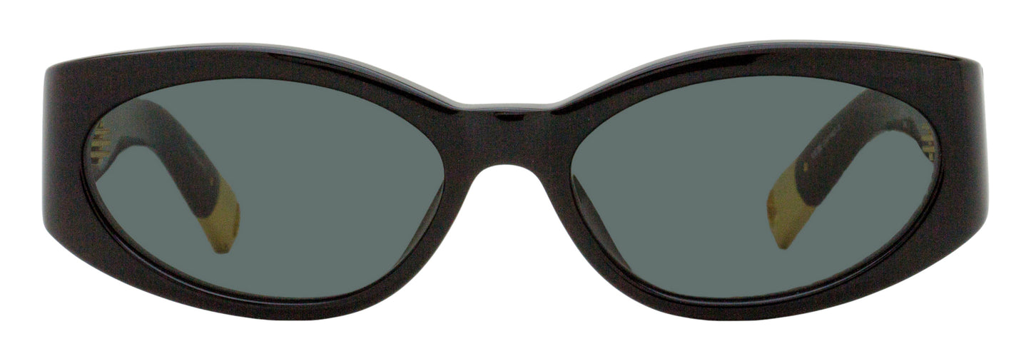 Jacquemus Ovalo Sunglasses JAC4S 001 Black/Gold 55mm