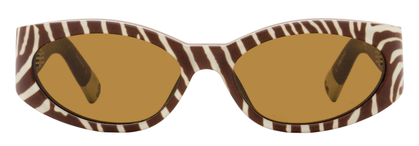 Jacquemus Ovalo Sunglasses JAC4S 011 Brown Zebra 55mm