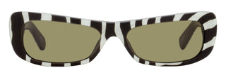 Jacquemus Capri Rectangular Sunglasses JAC55S 008 Zebra Black 55mm