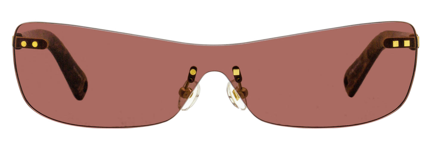 Jacquemus Mirada Sunglasses JAC69S 002 Wood Effect/Gold 143mm