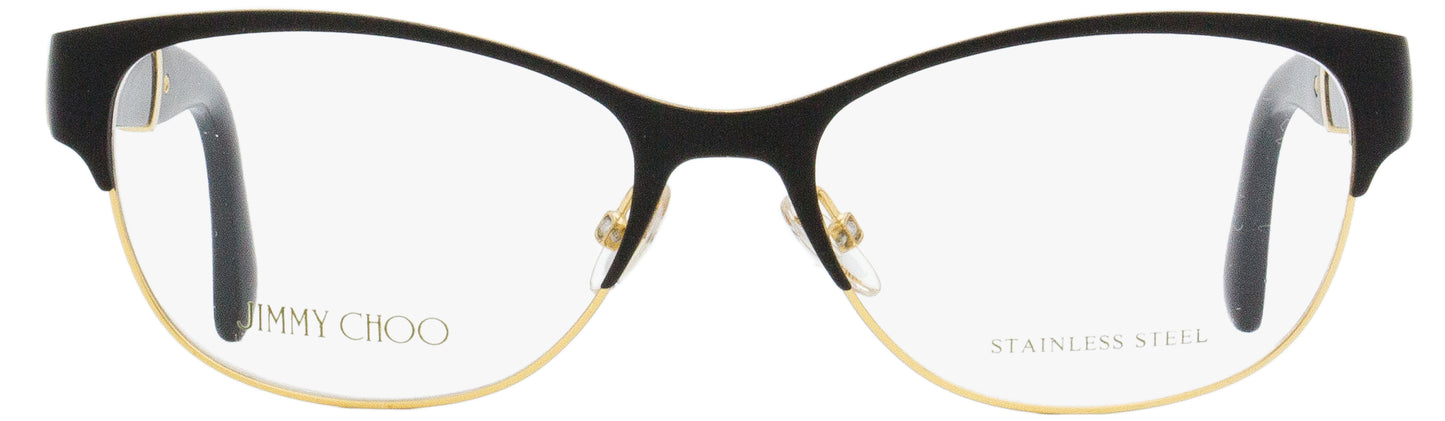 Jimmy Choo Rectangular Eyeglasses JC180 17J Black/Gold/Glitter 53mm