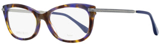 Jimmy Choo Rectangular Eyeglasses JC217 JBW Blue Havana/Ruthenium 54mm