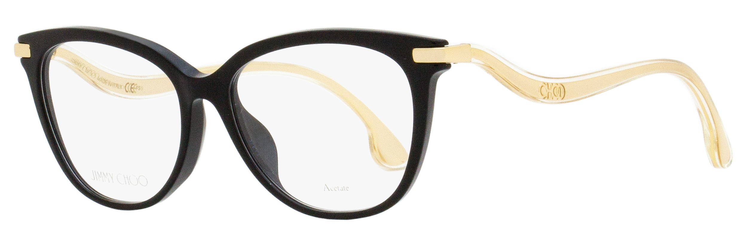 Jimmy Choo Alternative Fit Eyeglasses JC259/F 807 Black/Gold